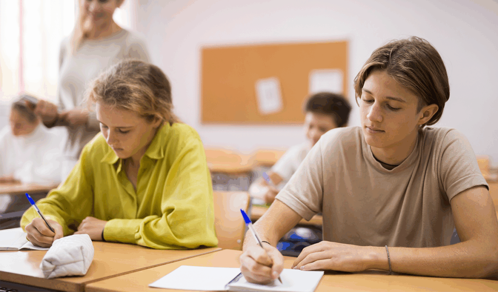 Leerlingen in de klas basisvaardigheden sociale werkvoorziening